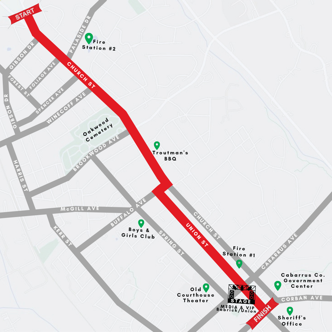 Concord Christmas Parade map for 2025 Concord Christmas Parade map for 2025